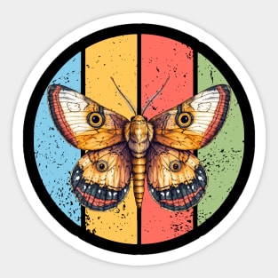 Vintage Grunge Moth Pop Art – Retro Distressed Insect Tee Sticker